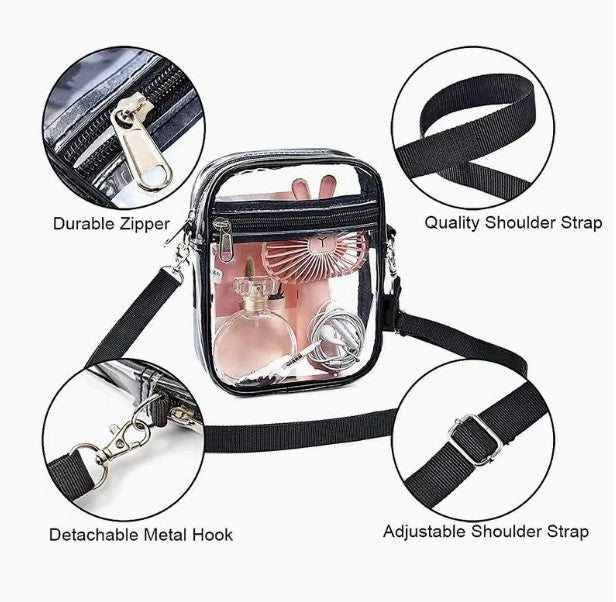 Clear Travel Purse - Clear Crossbody Bag