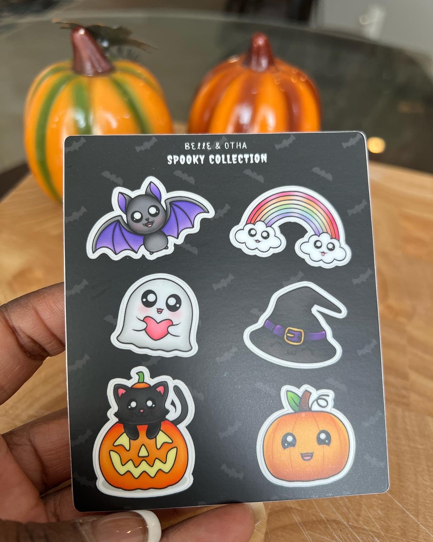 1 Friendly Halloween Sticker Sheet - Black