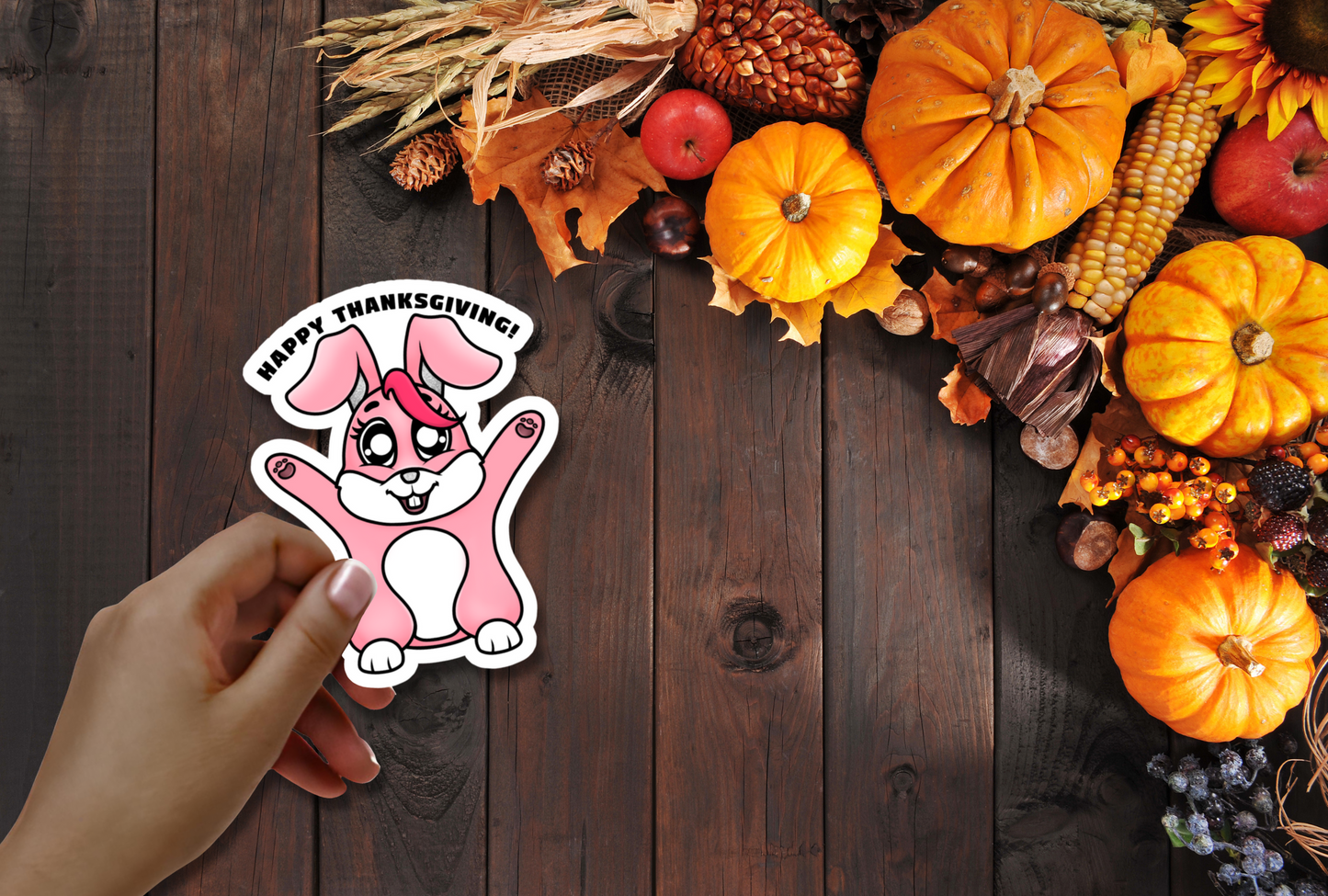 Thankful Collection - 1 Individual Sticker - Bunny - Big Sis Tiana