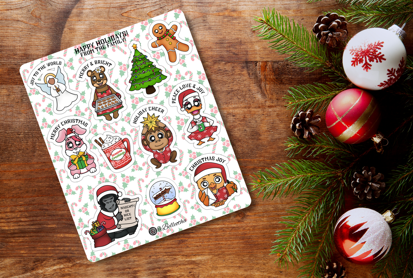 1 Christmas Sticker Sheet