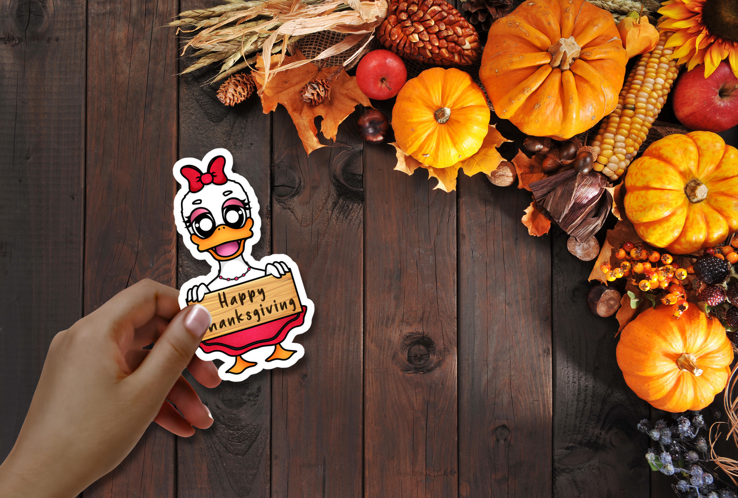 Thankful Collection - 1 Individual Sticker - Ducky - Lil Sis Niknik