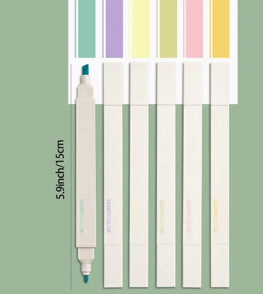 Highlighters - 6pc Double-End Markers