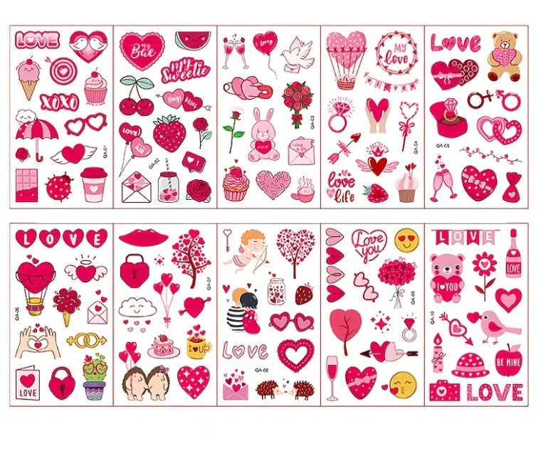 Tattoo Love Sticker Sheets