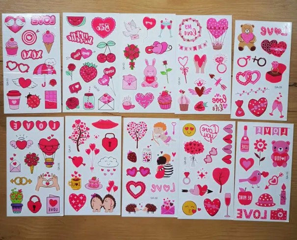 Tattoo Love Sticker Sheets