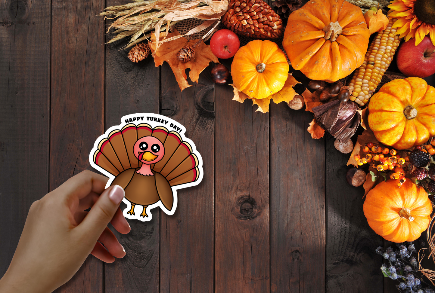 Thankful Collection - 1 Individual Sticker - Jive Turkey