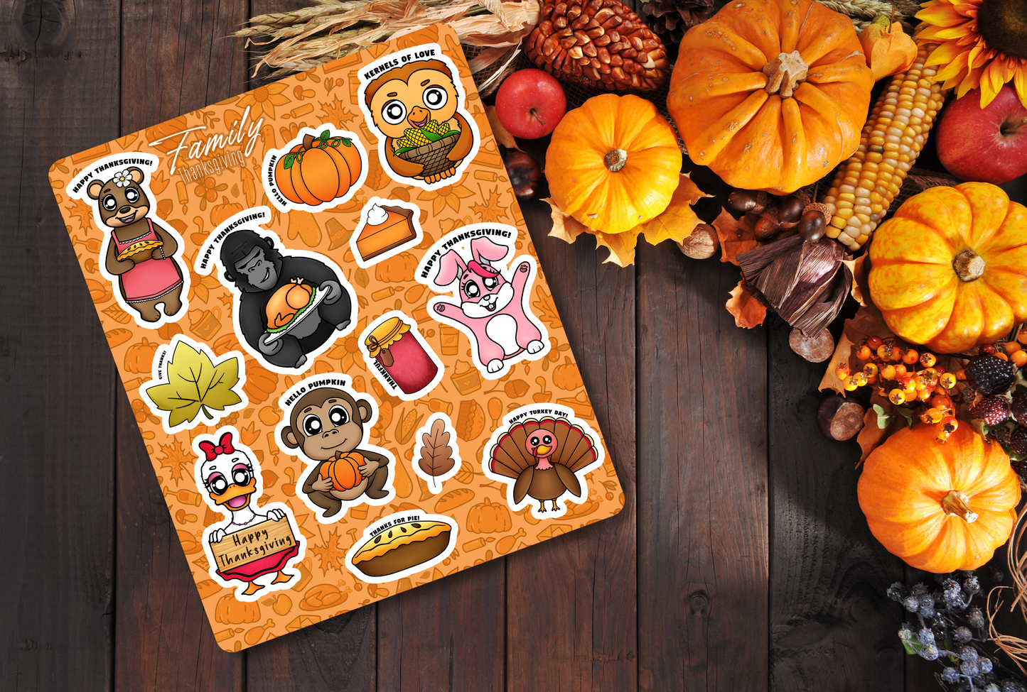 Thankful Collection - 1 Family Sticker Sheet