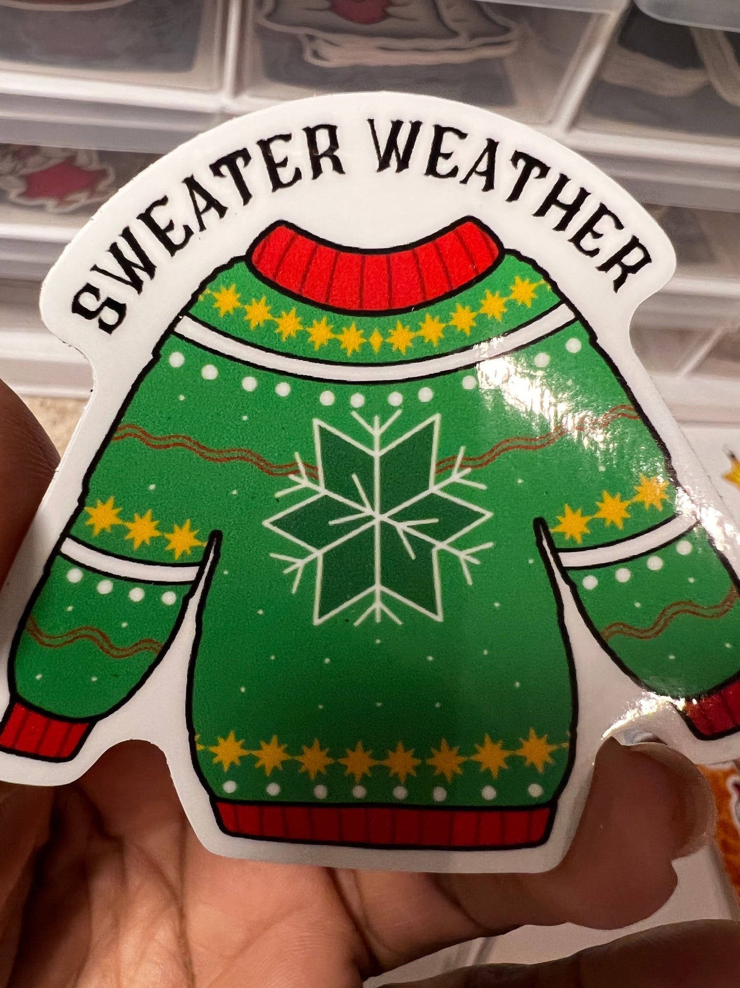 1 Individual Sticker - Sweater Weather