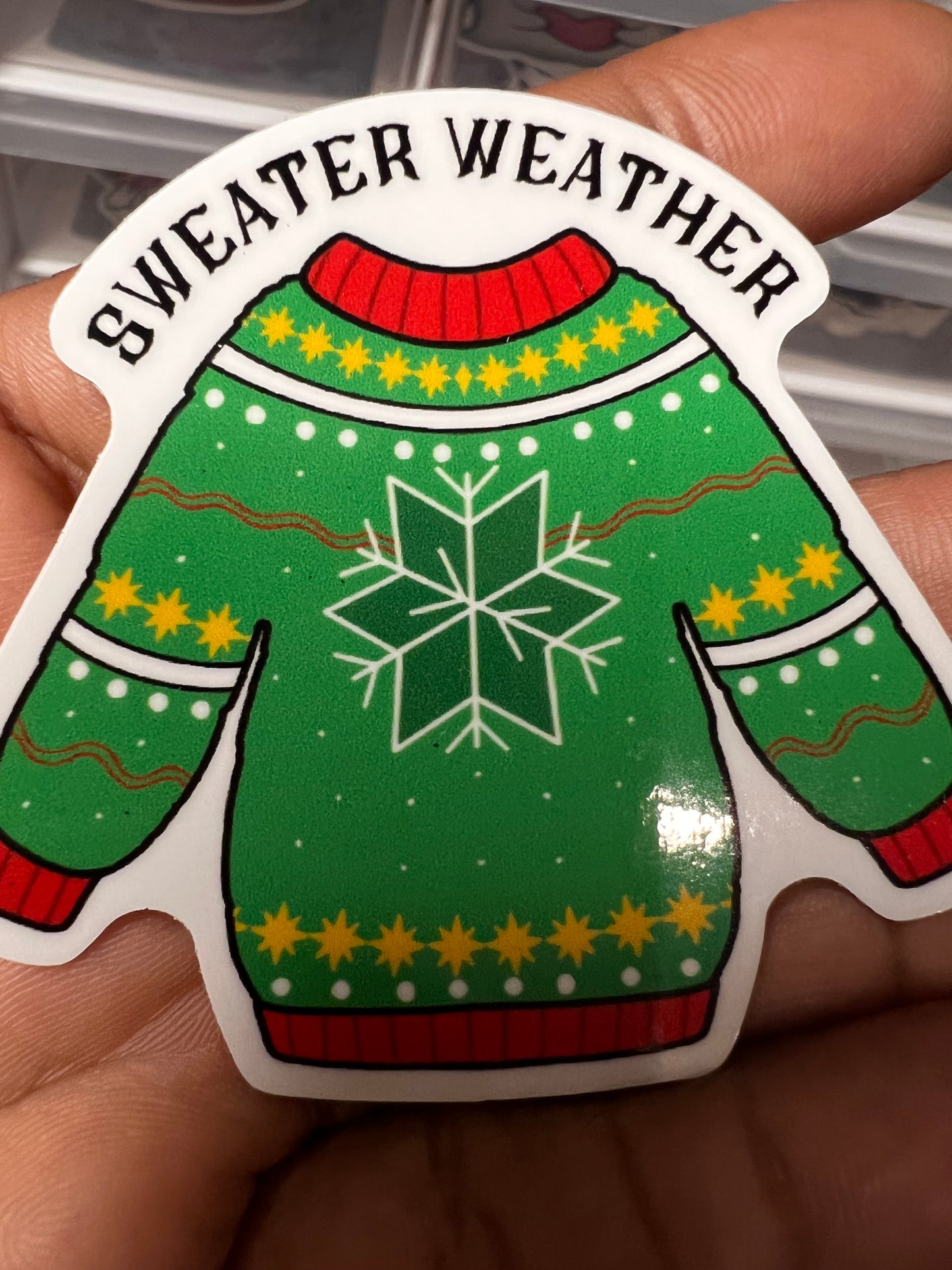 1 Individual Sticker - Sweater Weather