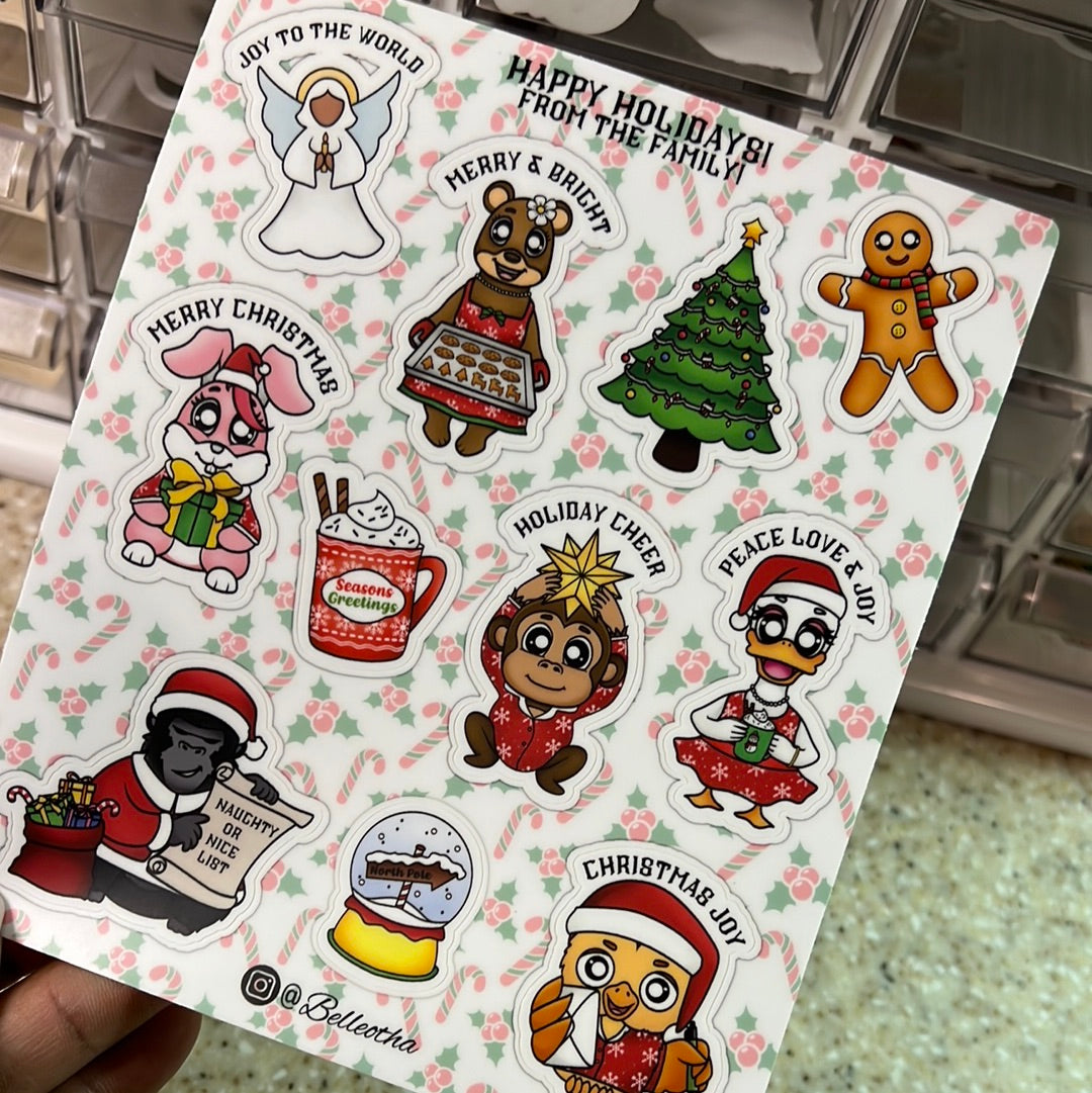 1 Christmas Sticker Sheet