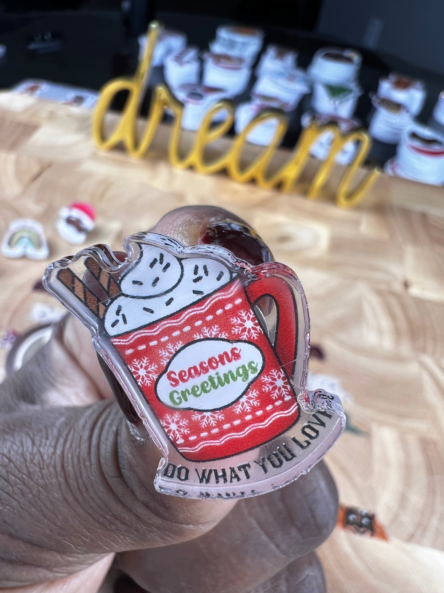 Acrylic Pin - Holiday Drink