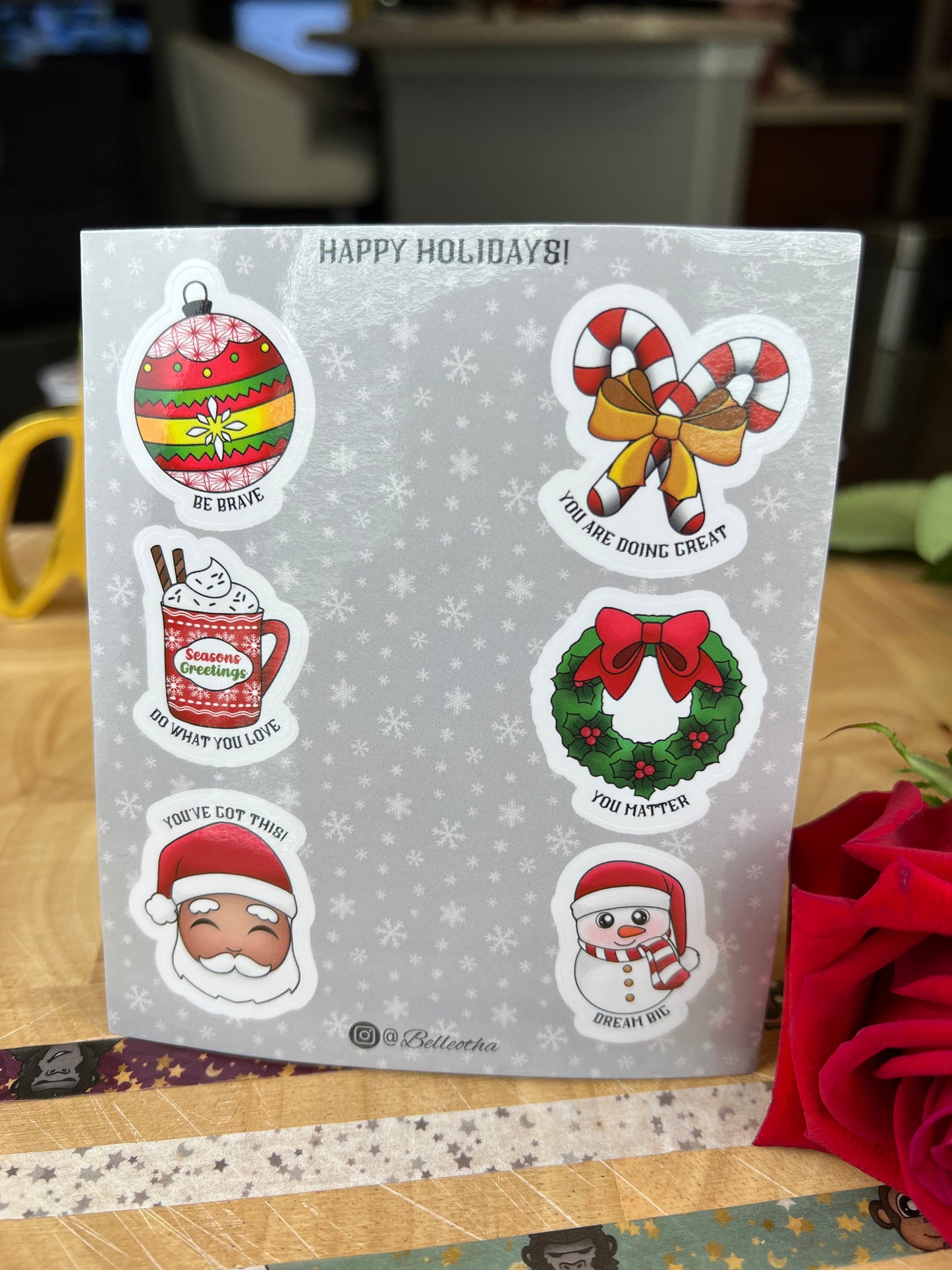 Happy Holidays - Ornament Sticker Sheet