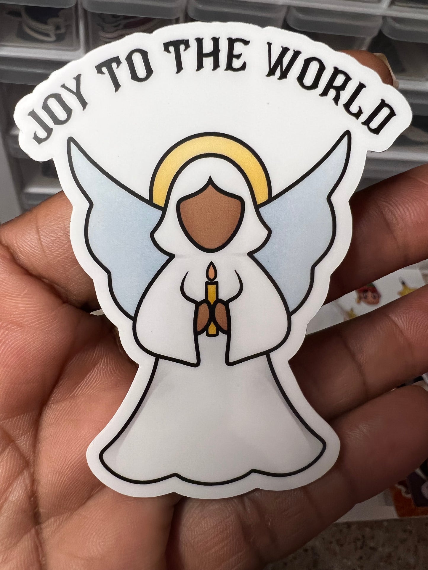 1 Individual Sticker - Beautiful Holiday Angel