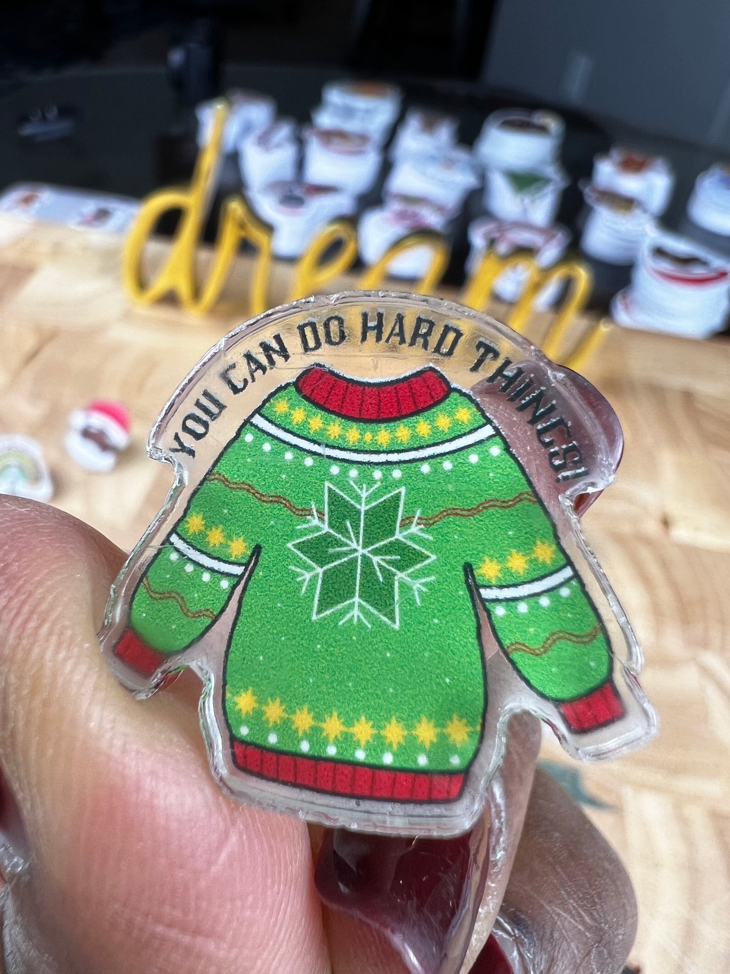 Acrylic Sweater Pin